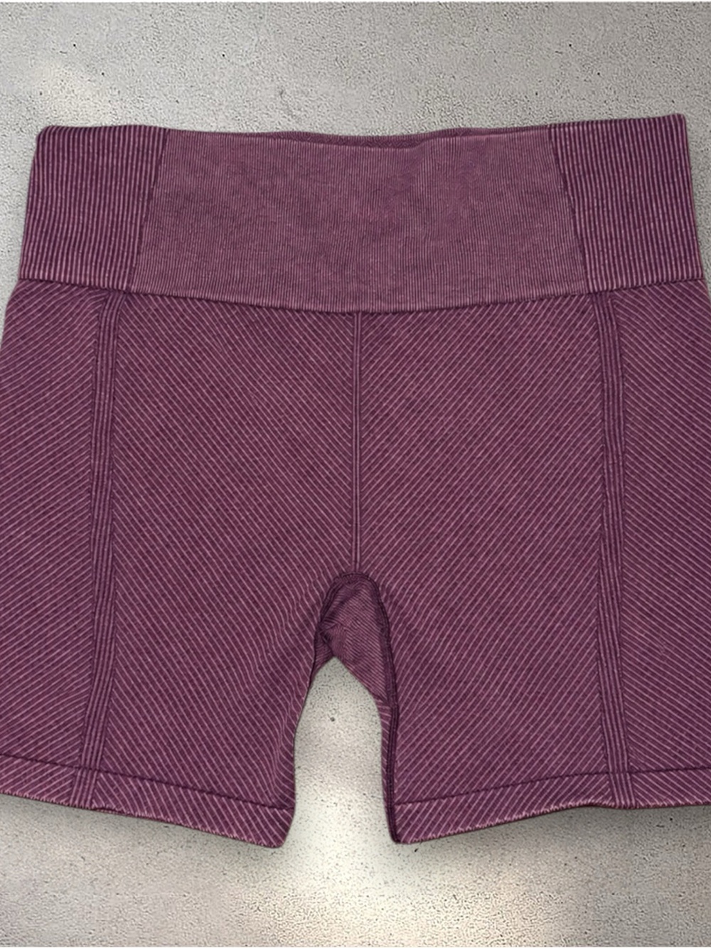 New Balance Women's Purple Ribbed Bike Shorts
